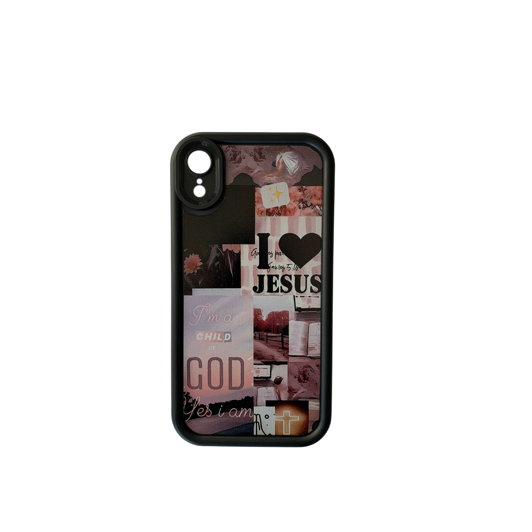 faith collage iphone xr case – “i love jesus” design